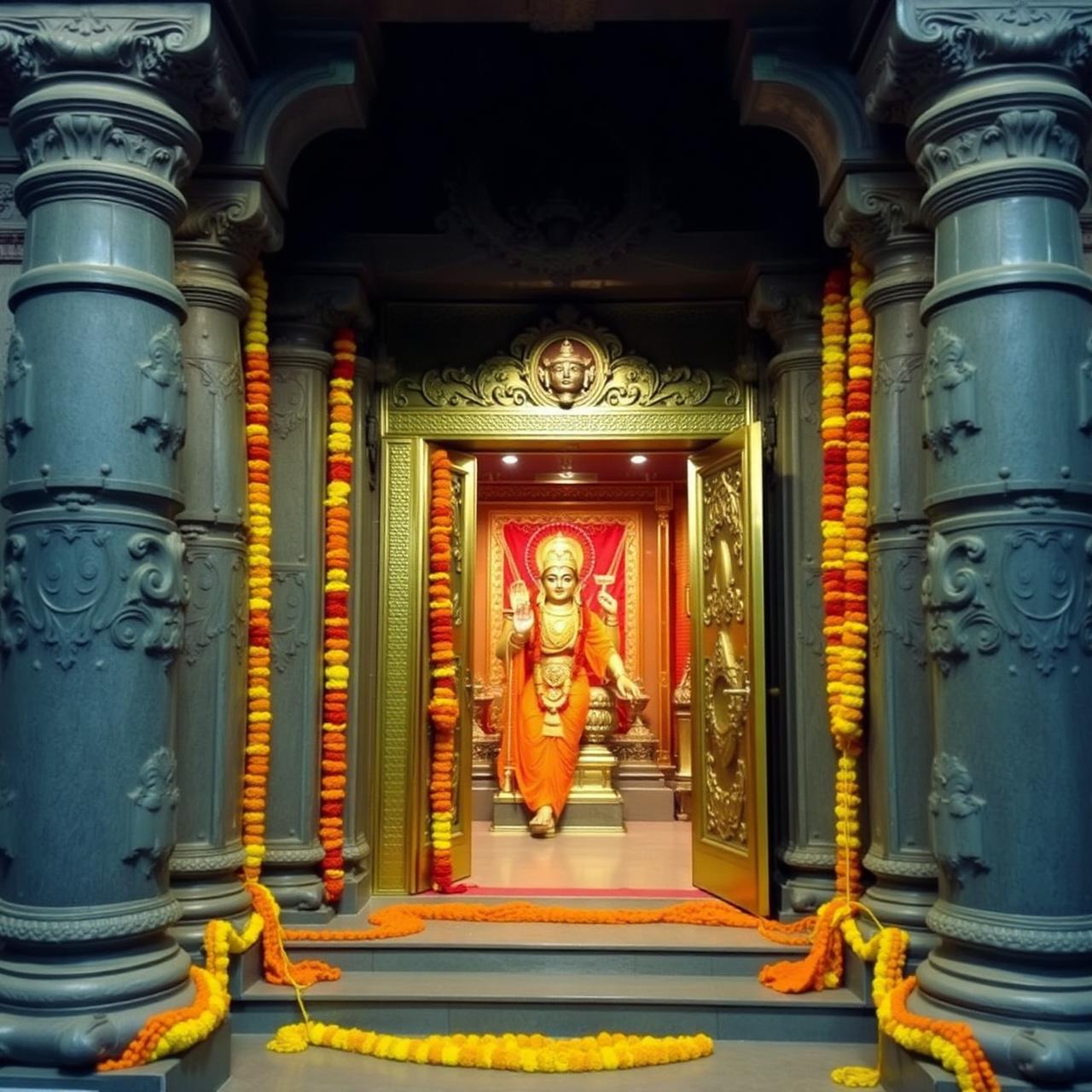 Goddess Sri Ravadhuli Ankalamma Talli in the temple sanctum